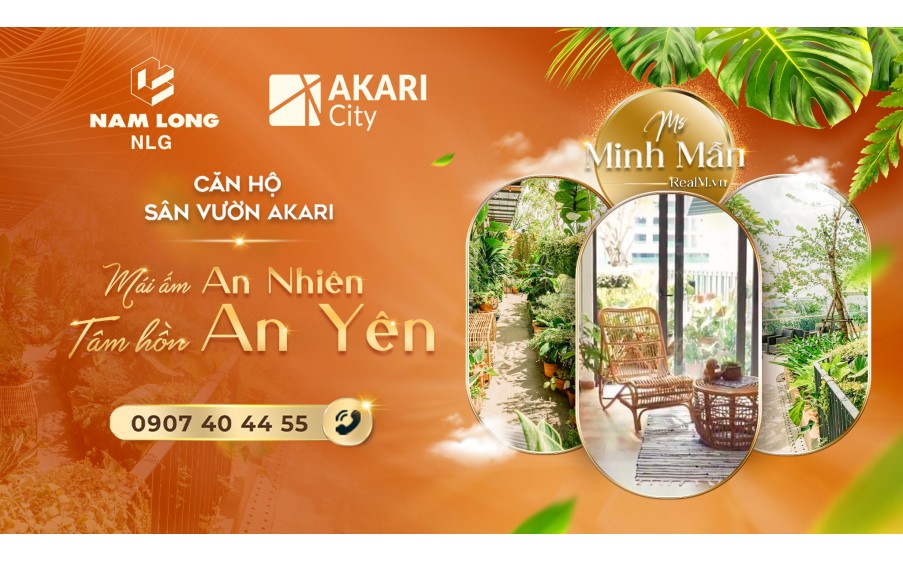 MUA BÁN CĂN HỘ AKARI NAM LONG, VÕ VĂN KIỆT QUẬN BÌNH T N, NHẬN NHÀ MỚI Ở  VÀ CHO THUÊ NGAY. LH: 0907404455